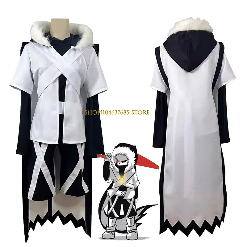 

Game Undertale XTALE Cross Sans Cosplay Costume Adult Uniform Set With Collar Halloween Party Outfit