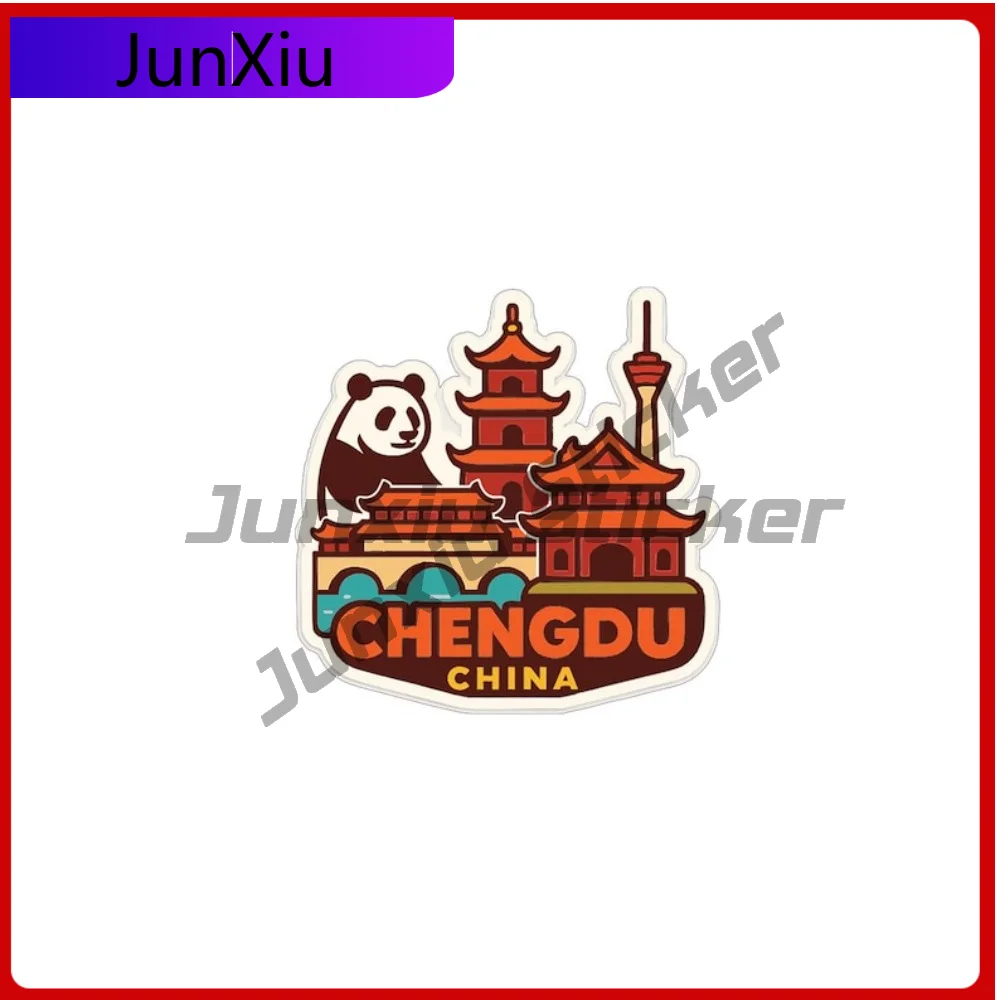 

Chengdu China Travel Sticker Accessories Personality Vinyl Occlusion Scratch Decals Adventure Motorcycle Suv Camper Windshield