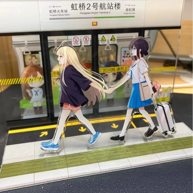 Nueva Figura de Acrílico de la Princesa Cósmica Kaguya Akaya, Escena del Metro del Terminal 2 de Hongqiao, Figura de Personaje de Anime, Decoración de Escritorio