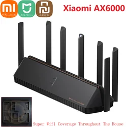 Xiaomi Router AloT Wifi6 AX6000 160MHZ 4K QAM 512MB Gigabit Vpn Office Home UseMesh Repeater External Signal Routers Networking