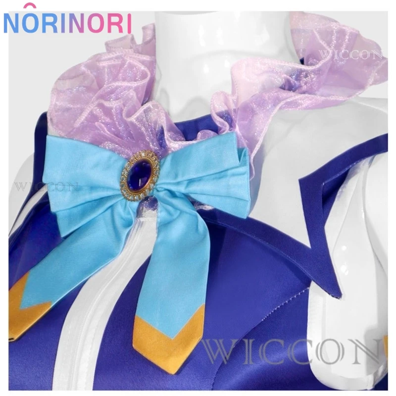 Anmine Konoosuba Aqua Cosplay Tops Dress With Wig Uniform Outfit Anime Cute Cosplay Costumes Blue Gradient Color Wig