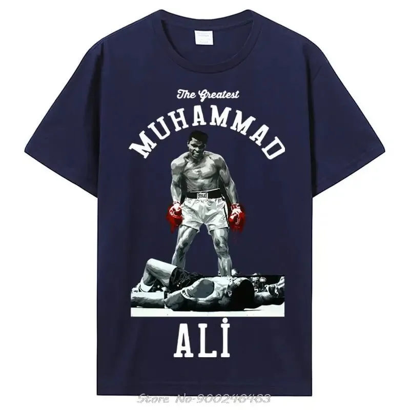 Muhammad Ali T Shirt Men The Greatest Fitness Short Sleeve Printed Top 100 Cotton Tee Shirt 2024 New Men\'s T-shirt Summer