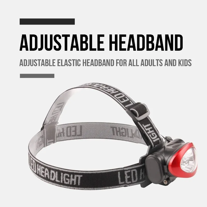 Lichamp Headlamp, 10 Pack 12 LED 3 Mode Portable Head Lamp Flashlight, Outdoor Lightweight Durable Headlight for Running