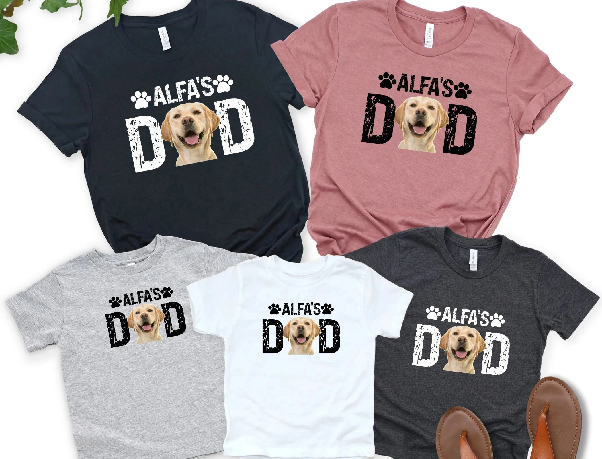Dad Shirt, Custom Pet Shirt, Gift, Custom Dog Mom Dad Shirt With Pet Names, Dog Owner Tee, Dog cat lover image 2