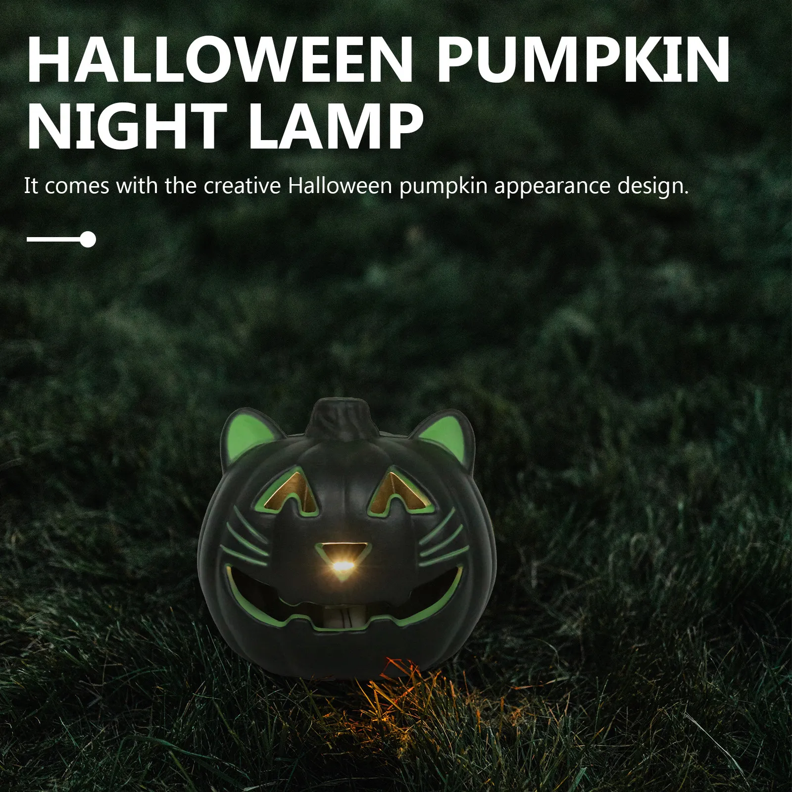 1-個ハロウィンカボチャナイトランプクリエイティブコンパクトナイトライトデスクトップオーナメントフェスティバルカボチャランプデスクトップオーナメント