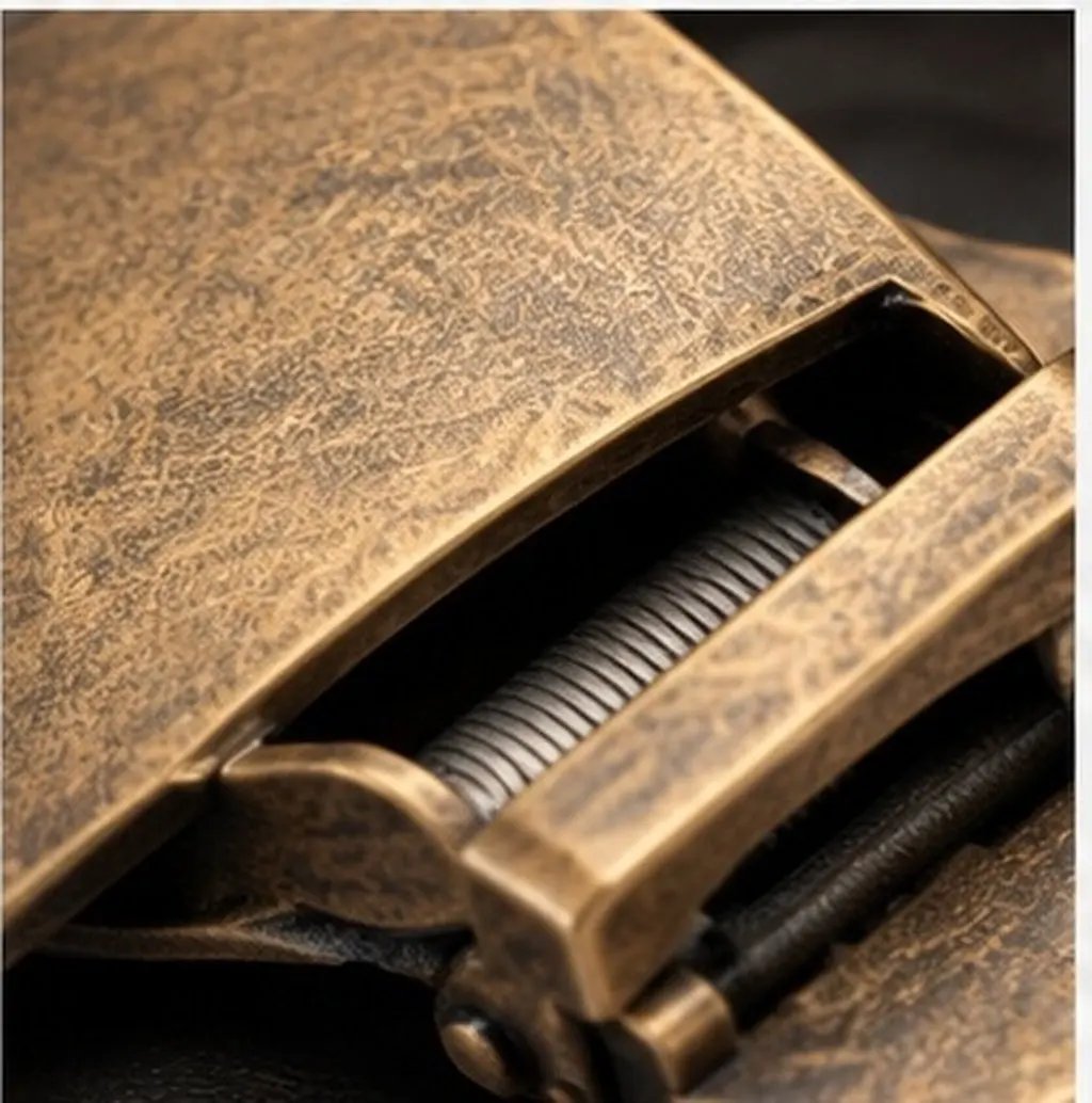 2Pcs Belt Buckle Alloy Scratch Resistant Business Men Belt Buckles Automatic Ratchet Stylish Black Brown