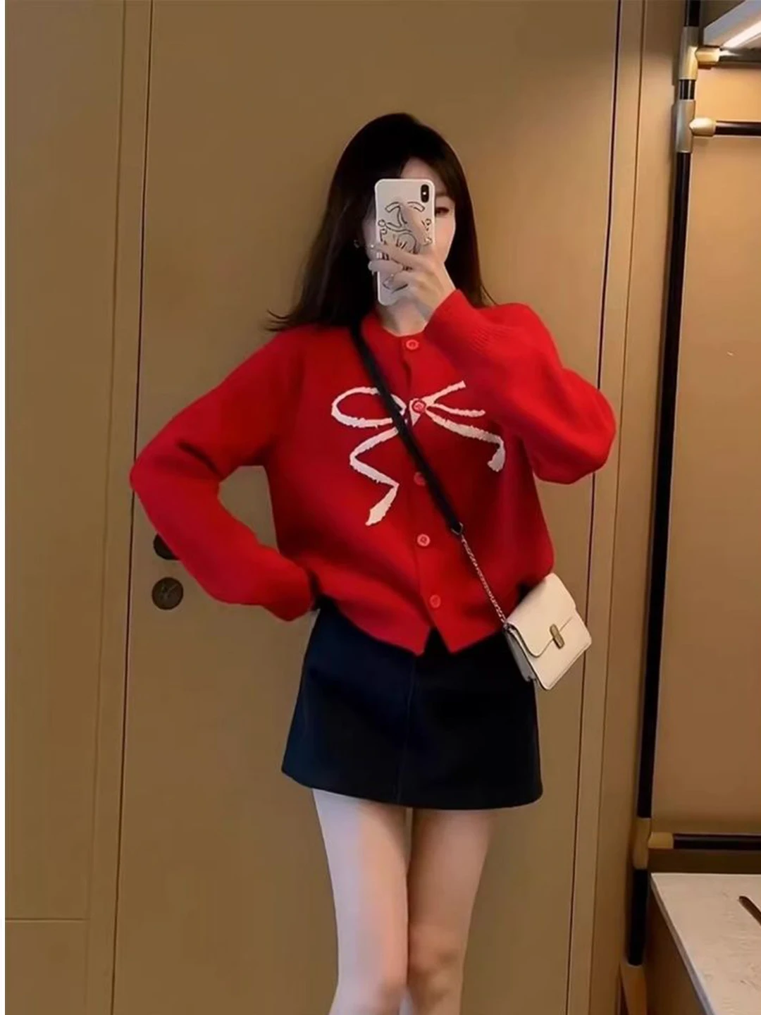 

Korean Style Long Sleeve Knitted Open Cardigan Women's Loose Soft Knot Top Autumn Winter New Arrival Casual Slimming