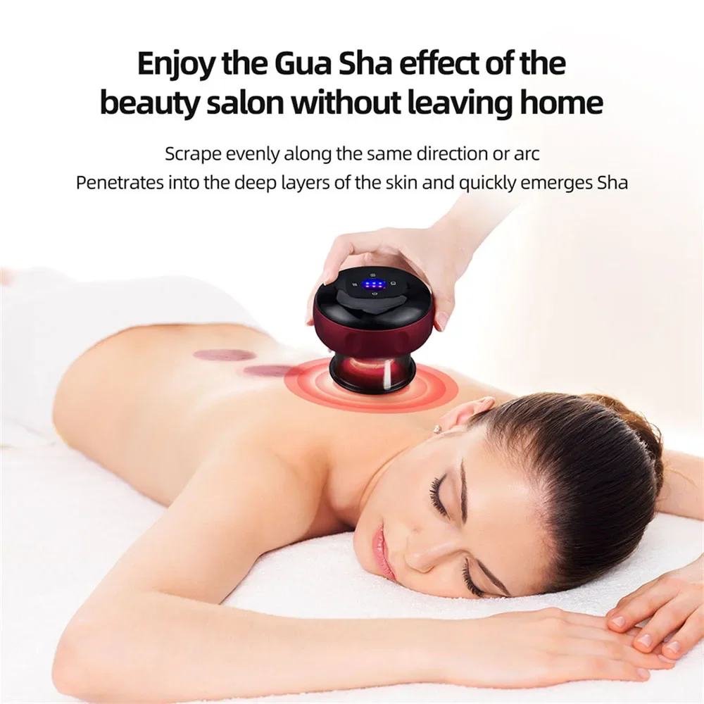 Smart Electric Cupping Massage Vacuum Suction Body Slimming Massager Negative Pressure Scraping Guasha Therapy Device Professional Suction Cups for Back Shoulder Pain Relief Relaxation view 3