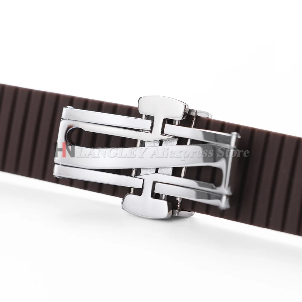 16mm18mm Stainless Steel WatchBuckle For Patek Philippe 5164A 5167A 5168A Aquanaut Series Metal Folding Button Watch Accessories