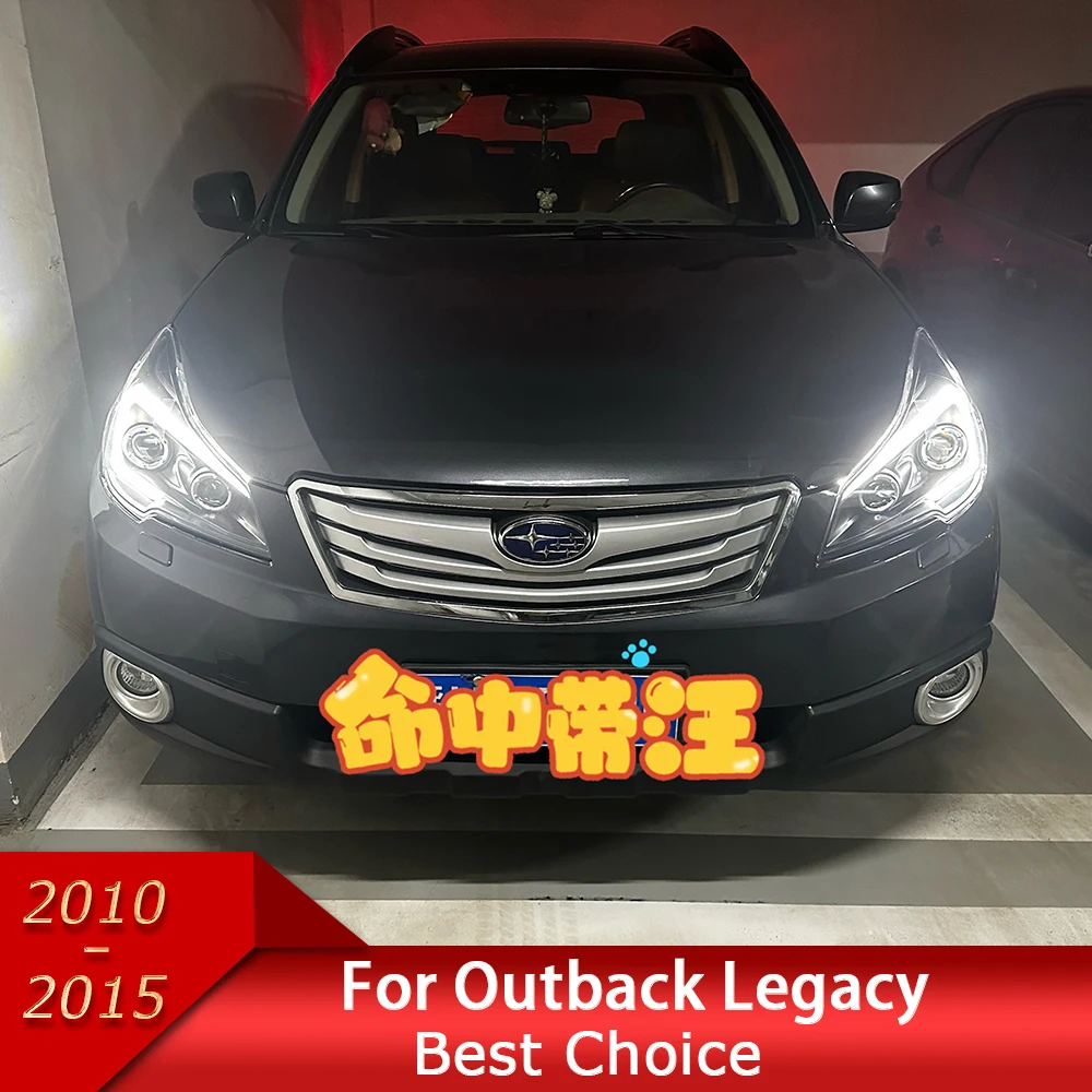 Car Lights For Outback 2010-2015 Legacy LED Auto Headlight Assembly Upgrade Projector Lens Dynamic Signal Lamp Tool Accessories