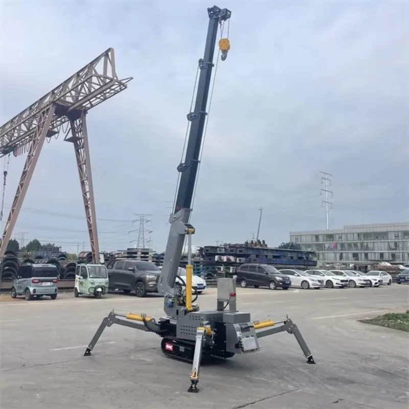 Compact Mini Spider Crane Hydraulic Electric Remote Control Heavy Duty Lifting Crane Equipment