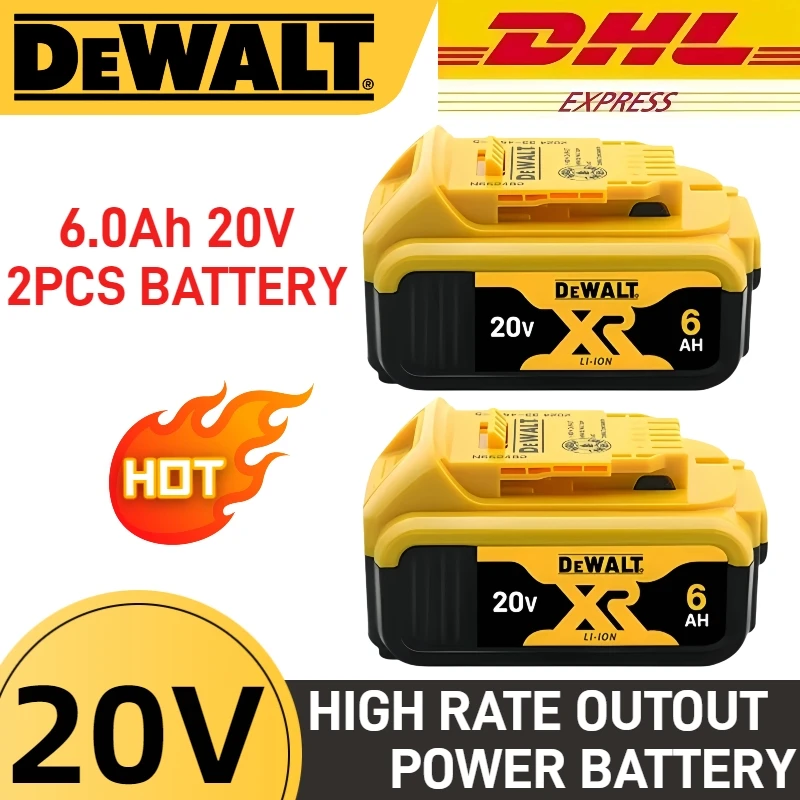 

original Dewalt 20V Battery, 6Ah lithium-ion battery quality assurance for replacement DCB202, DCB609, DCB612, DCB203, DCB205