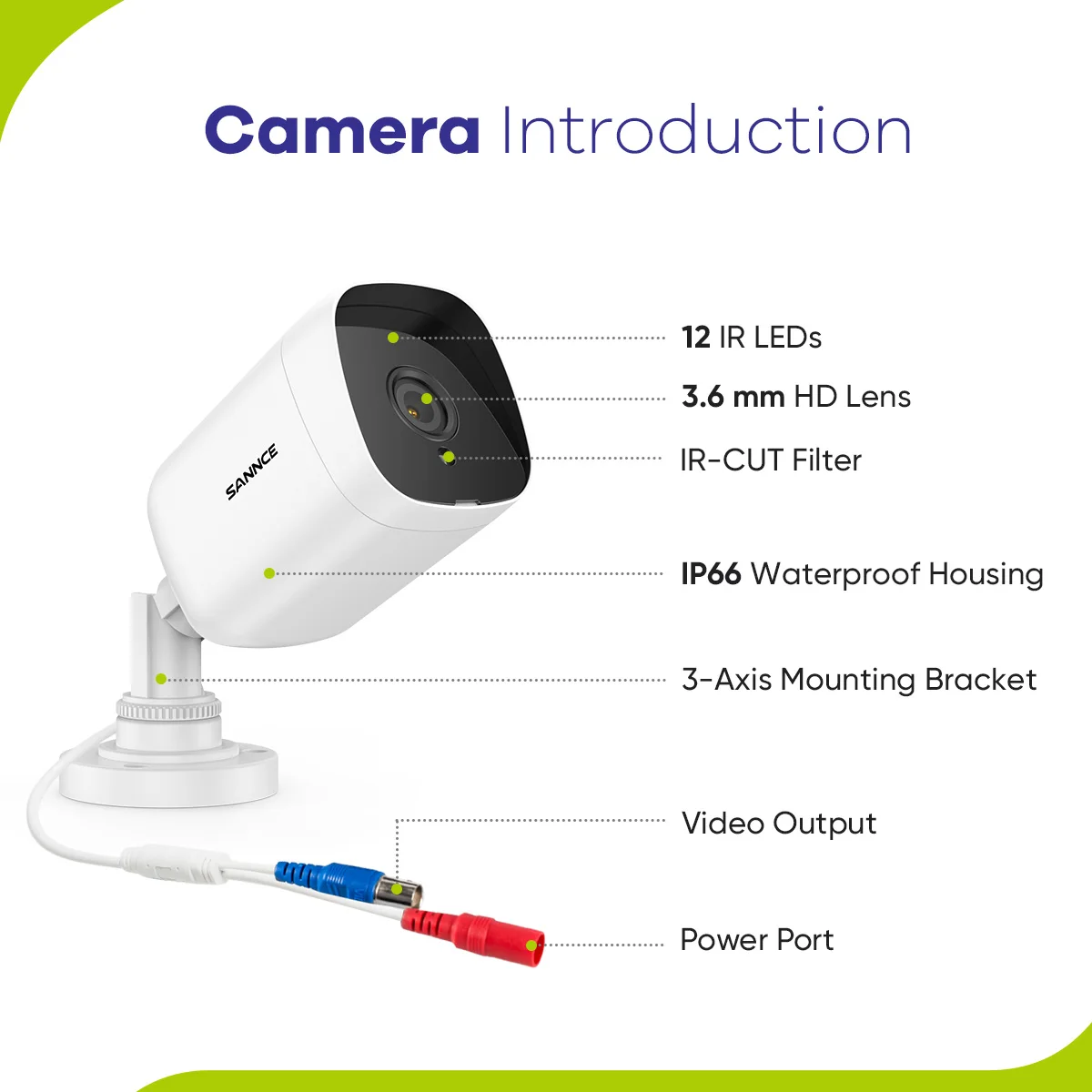 Imagem -06 - Sannce 8ch 1080p Lite Dvr Cctv Sistema Peças fd 2.0mp Câmeras de Segurança ir ao ar Livre Ip66 Kit de Vigilância por Vídeo Detecção de Movimento