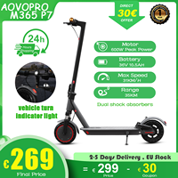 AOVOPRO M365 P7 Adult Electric Scooter AP07 600W Peak Power Motor 35KM Range 31KM/h Turning Light 36V 10.5Ah Foldable EScooter