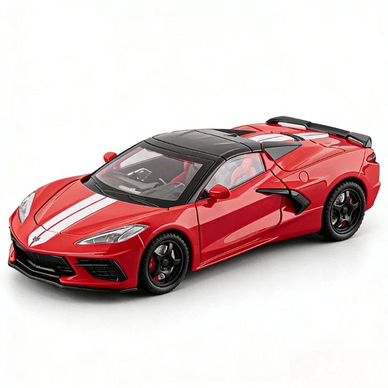 

Simulation 1:22 Corvette C8 Alloy Sports Car Model Ornament Toy Collection Toy Gift