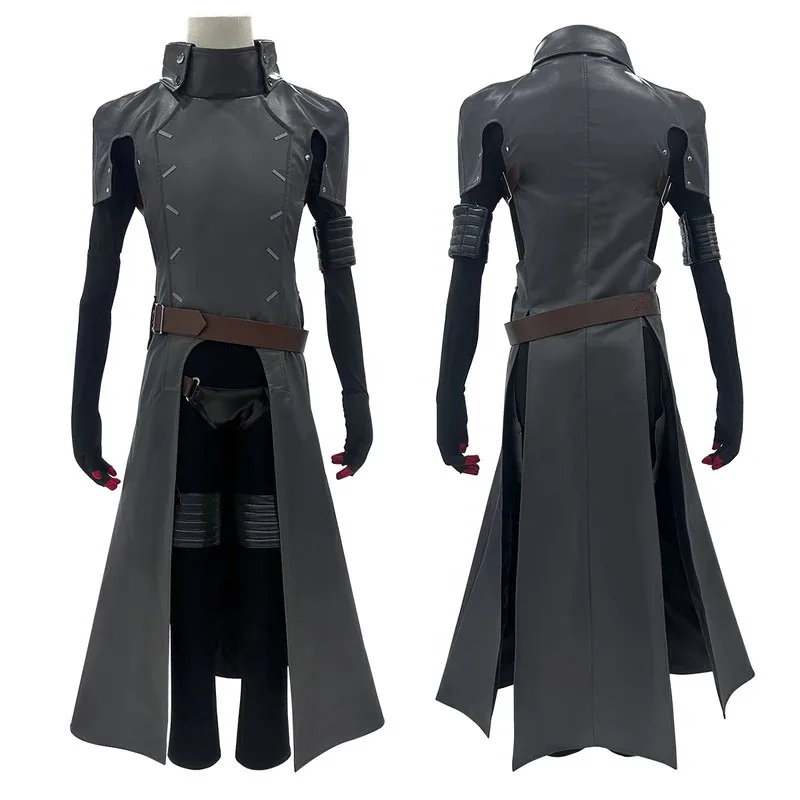 

DY2025HOLOUN P5X Game Wonder Cosplay Costume Wig Faux Leather Coat Pants Belt Grey Black Color Cos Halloween Christmas GiftDY