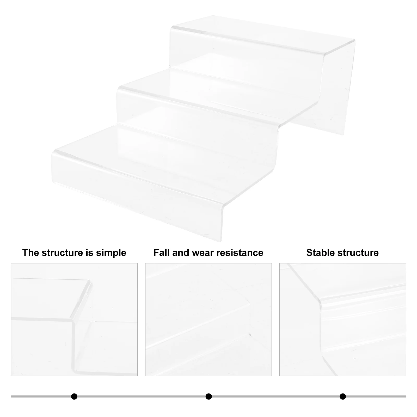 

1Pcs High Heel Shoe Storage Rack Transparent Acrylic Three-Layer Display Stand for Shoes Bags Cosmetics Organizer Home Store