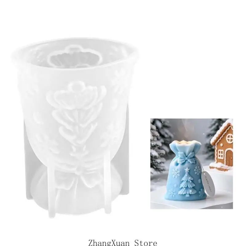 Silikon-Weihnachtsform mit Geschenktütenform für die Kerzenherstellung 3XUF – Detail 5