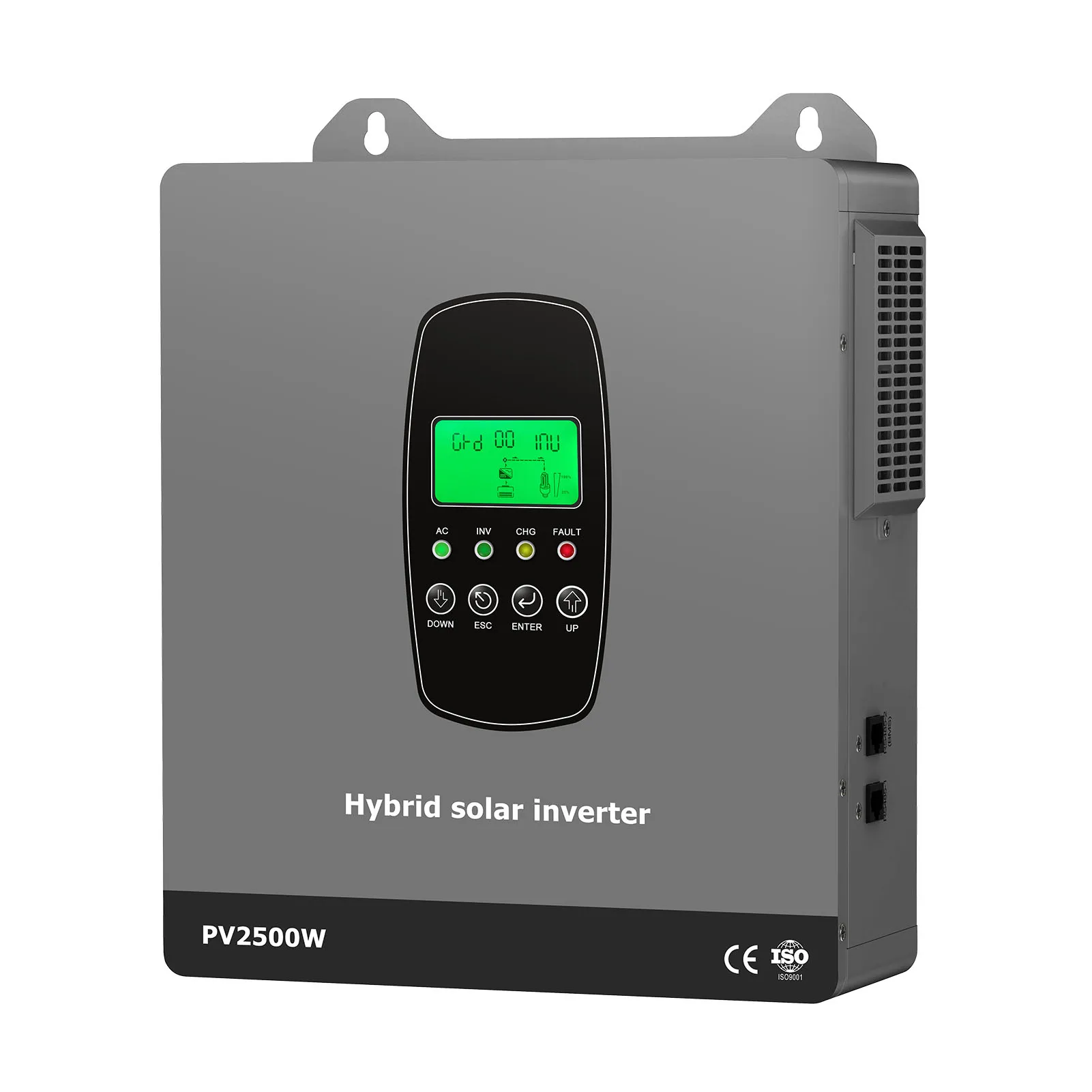 Image of 1800W Solar-Hybrid-Wechselrichter 12V Reine Sinuswelle mit 100A MPPT | 12V-Hybrid-Wechselrichter, 2500W PV-Eingang, unterstützt batterielosen Betrieb, BMS-Schutzsystem.