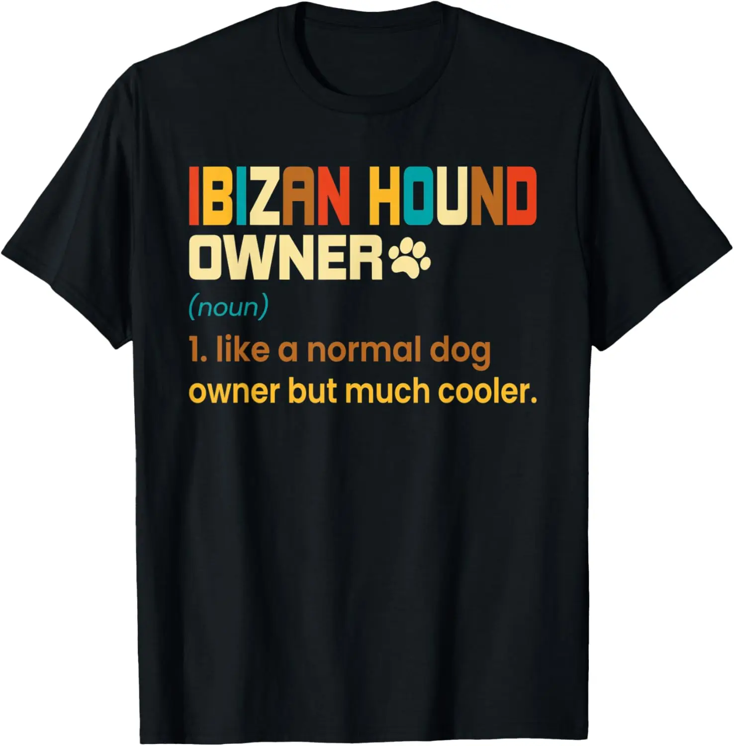 Grappige Ibizan Hound Vintage Retro Hond Moeder Papa Cadeau T-shirt