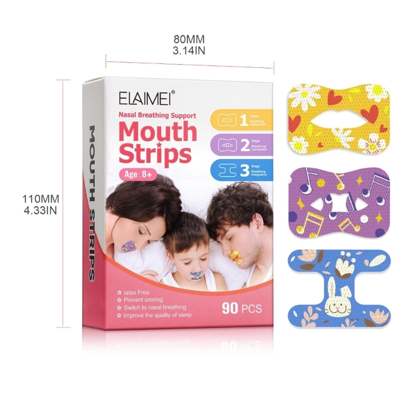 Y1UF Professional Children Stretchable Mouth Sleep Aid Help Nose Breathing for Adult