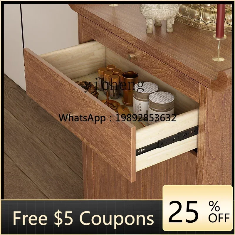 LYY  solid wood incense table shrine dedicated to the God of Wealth Shentai cabinet for home use