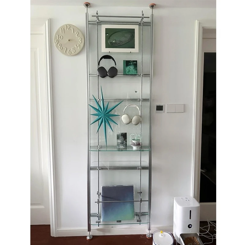 

Partition storage rack multifunctional entrance aluminum profile storage display rack