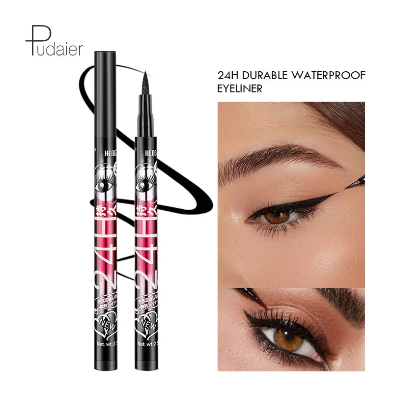 Crayon Eyeliner Liquide Noir Imperméable, Stylo Cosmétique Anti-Taches, Maquillage de Haute Qualité, 24H, 36H