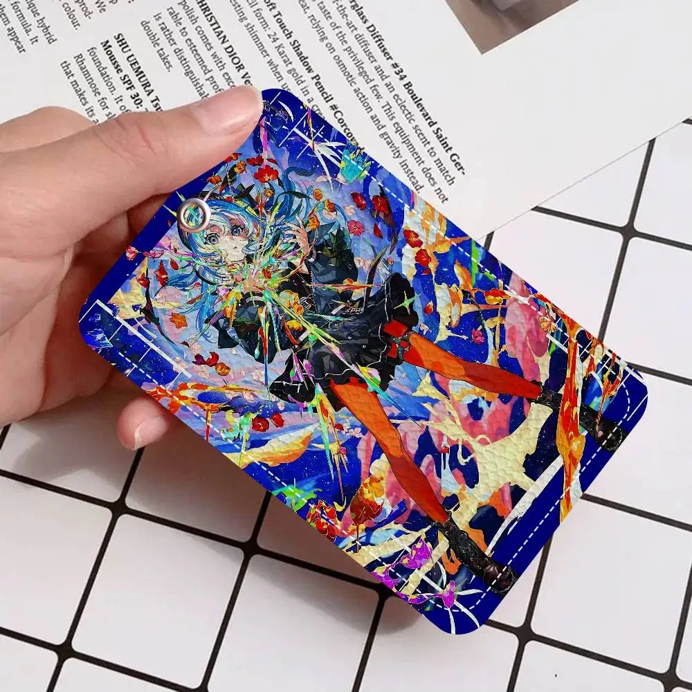 M-Mika Pikazo الفني 1 قطعة INS الإبداعية الكرتون طالب الحرم الجامعي حامل بطاقة للوجبة بطاقة ، بطاقة الحافلة ، بطاقة العمل ، الخ