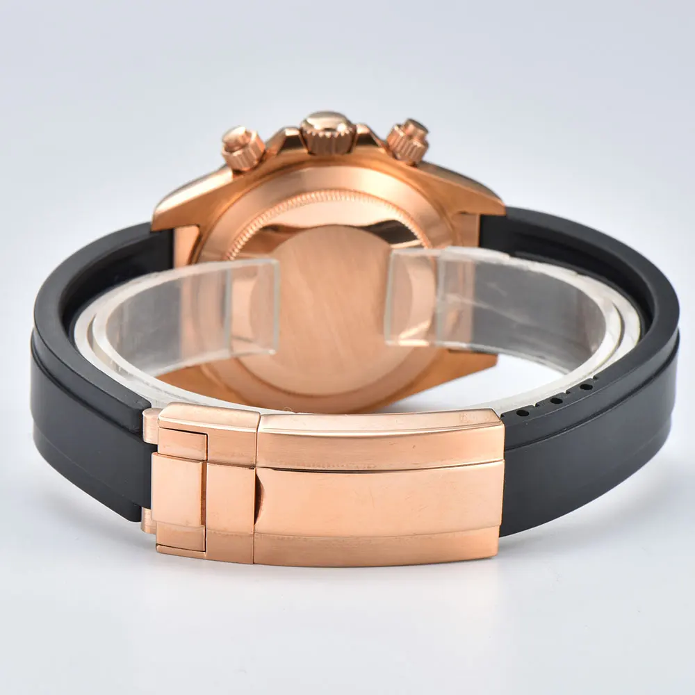 VK63 Orologi 39,3 mm Perla conchiglia Texture Orologio da uomo 6 lancette Cronografo Funzione Vetro zaffiro Resistente all'acqua 10 ATM