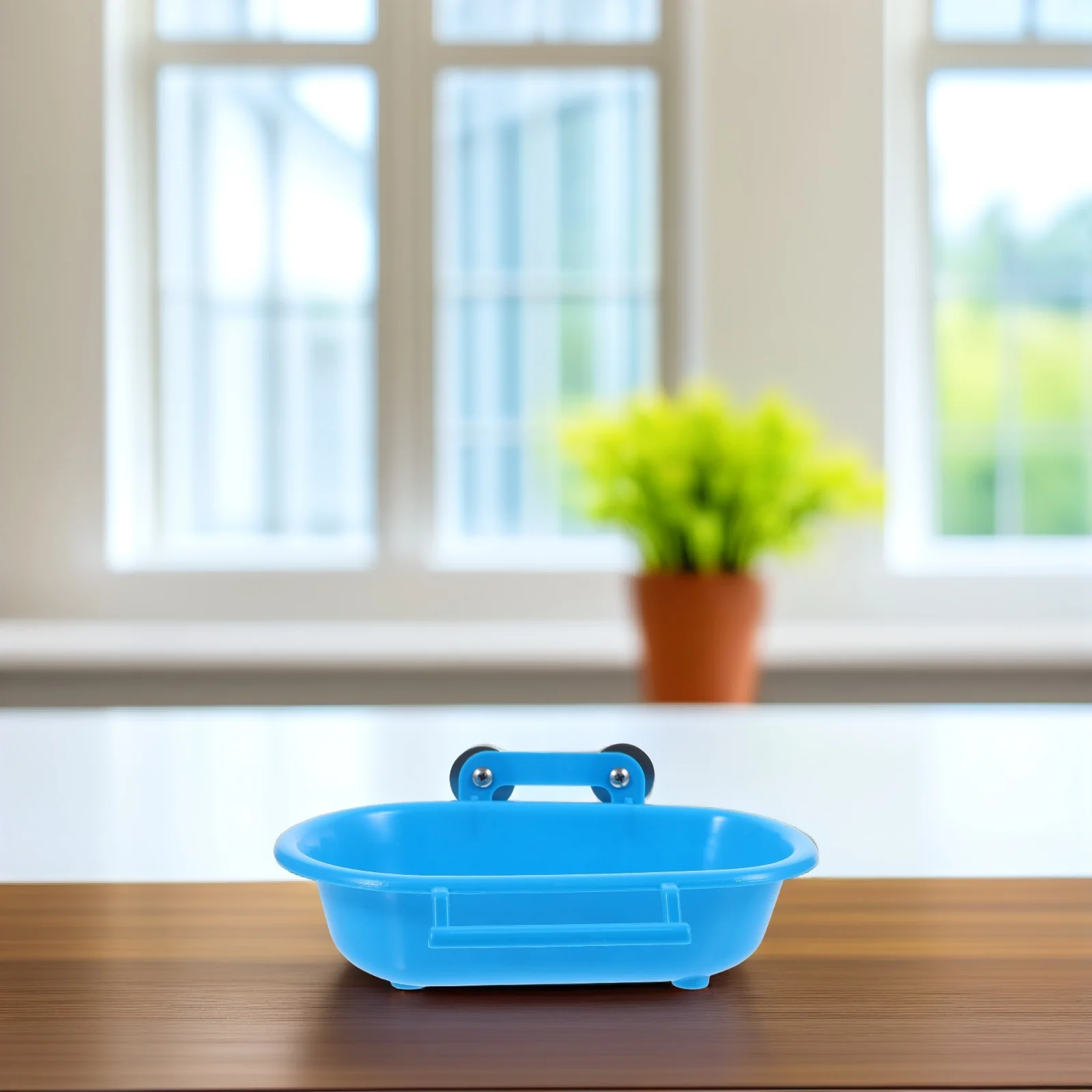 

2Pcs Parrot Bird Baths for Cage Blue Travel Reusable Bathtub Hanging Shower Box Feeding Bird Cage Bathtub Supplies