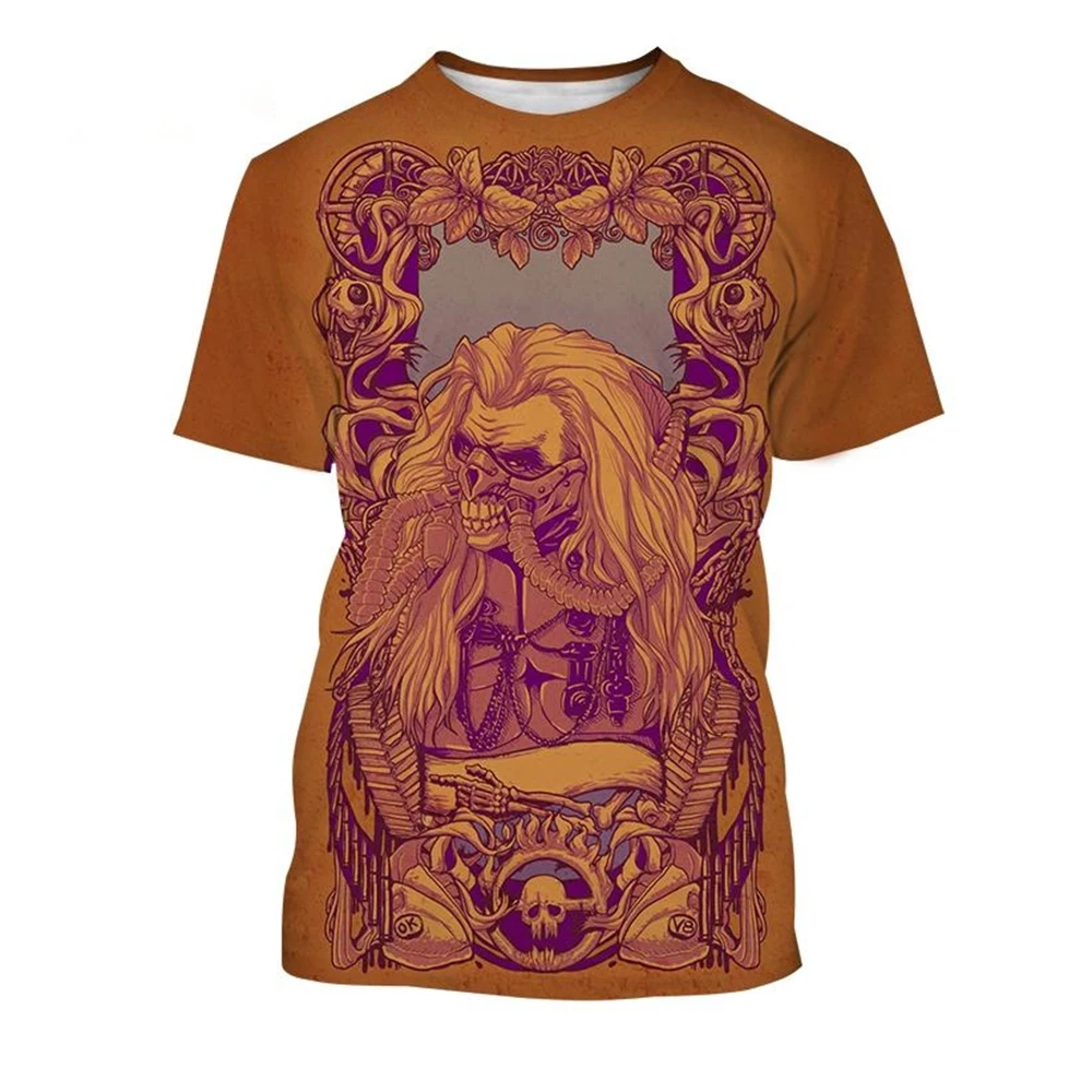 Camiseta con estampado 3D de Immortan Joe para hombre y mujer,camiseta con masacara de monstruo,villano