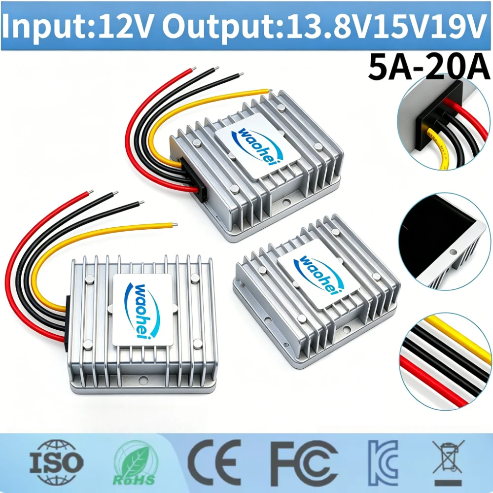 

12V to 13.8V 15V 19V DC to DC Converter 5A-20A Step Up Boost Power Converter DC Stabilizer From 5A to 20A Output Boost Module CE