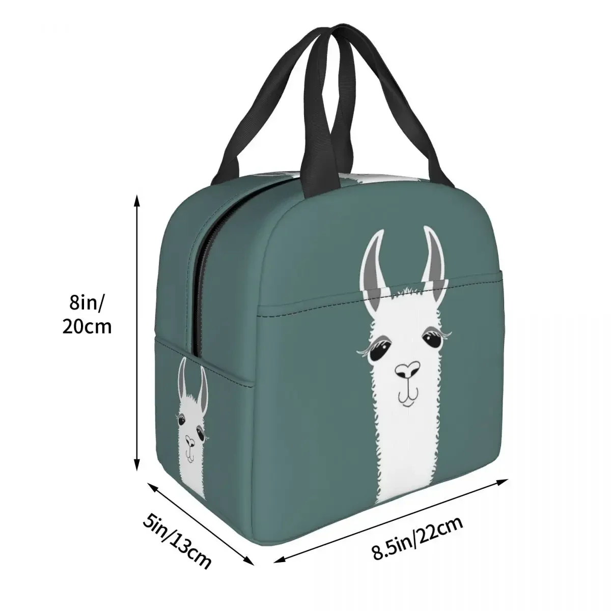 Llama Alpaca Animal Insulated Lunch Bags Leakproof Picnic Bag Thermal Cooler Lunch Box Lunch Tote for Woman Work Children School