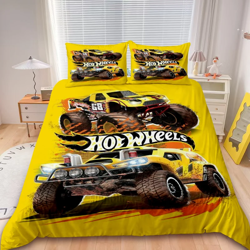 

Teens Duvet Cover McQueen Car Cartoon Bedding Set Quilt Cover Cars Boy Gift with 2 Pillowcase Bedroom Decor