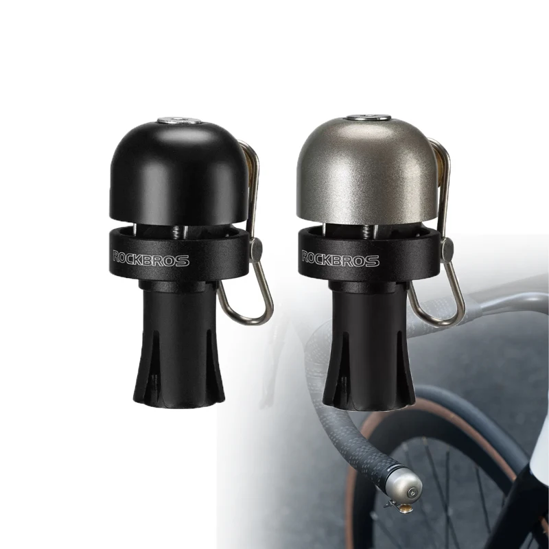 Fahrradklingel für MTB und Rennräder, 80 dB, hohe Lautstärke, Aluminiumlegierung, Lenkerstopfenklingel für 22,2 mm Lenker