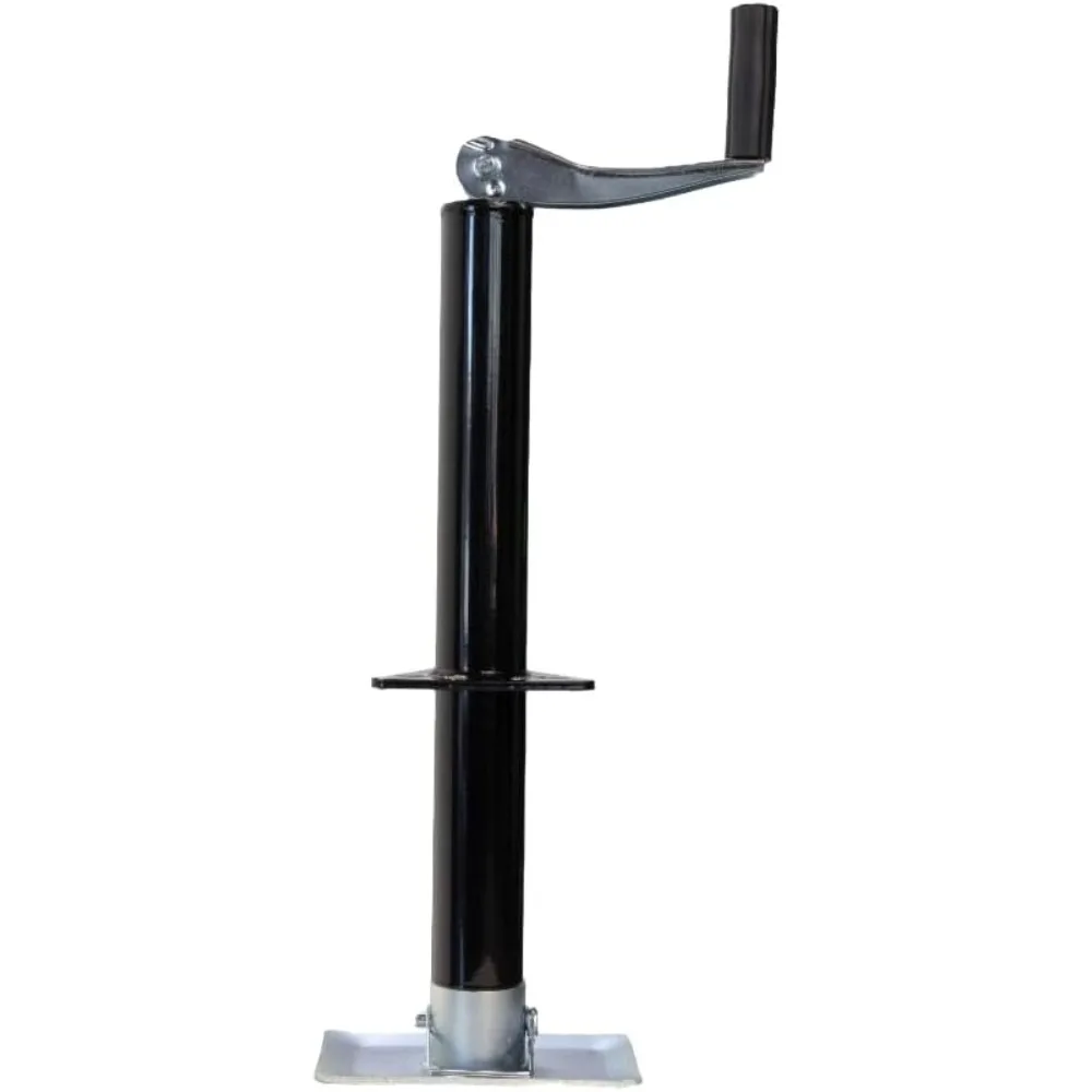 Manual 5000 lb Capacity Crank A-Frame Trailer Jack with Rectangular Footpad for RVs and Campers