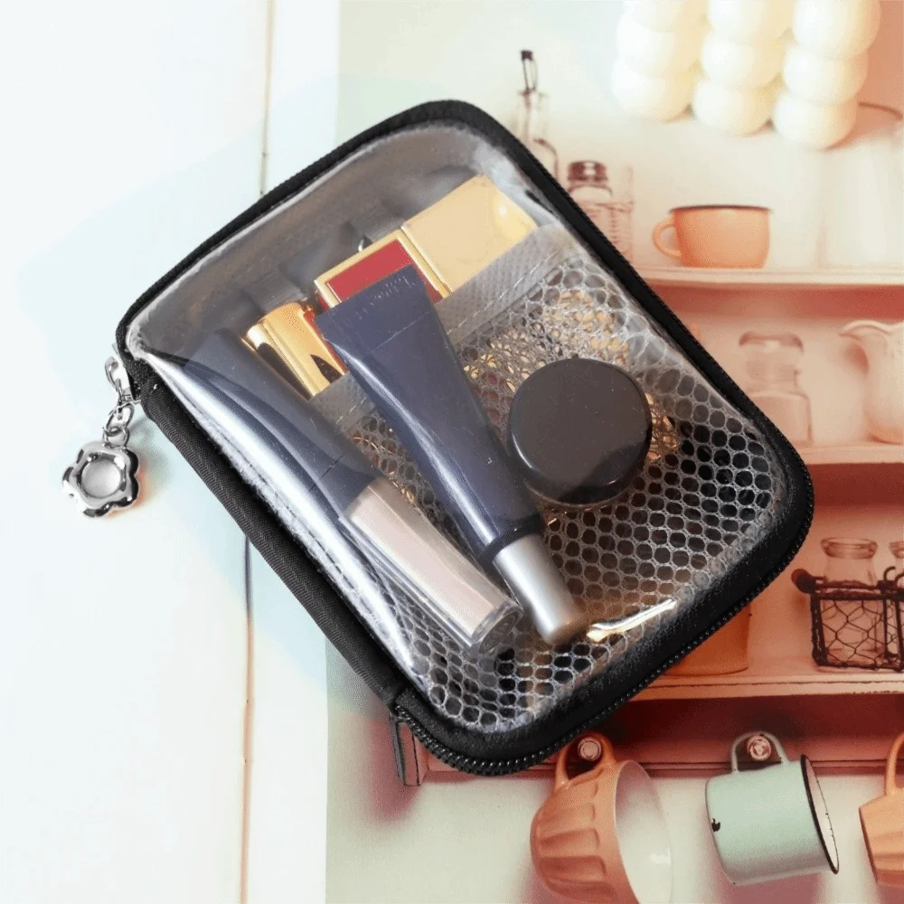 

PVC Material Clear Storage Bag Large Capacity Zipper Waterproof Toiletry Bag Multi-functional Hard Shell Makeup Bag Organizer