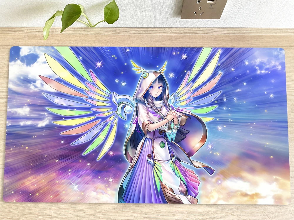 

YuGiOh Table Playmat Diviner of The Herald TCG CCG Mat Trading Card Game Mat Mouse Pad Gaming Play Mat 60x35cm Free Bag