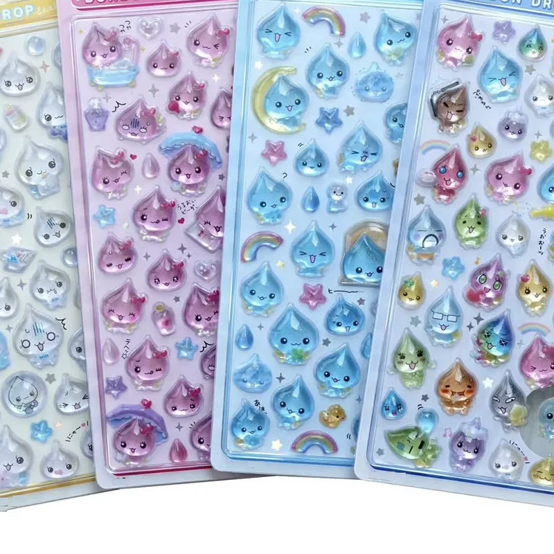 Adesivi 3D a Goccia d'Acqua Non Originali, Decorazioni Scintillanti con Polvere Brillante, Adesivi Decorativi Fai-da-Te