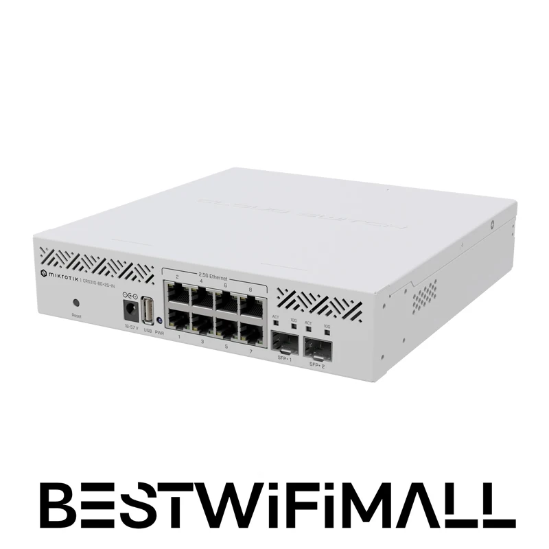 Imagem -03 - Switch 25 10 Gigabit Sfp Plus Portas Routeros v7 Executar Vlans Quadros Jumbo Aplicação de Link Regras Acl Mikrotik-crs3108g Mais 2s Mais in