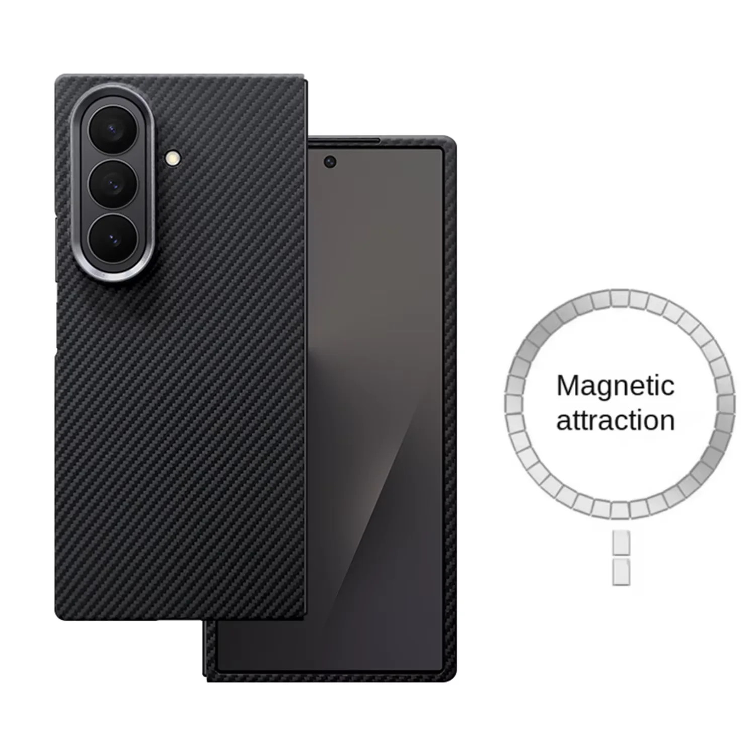 

For Samsung Galaxy Z Fold 8 Ultra Z Fold 7 6 w26 Case Genuine Carbon Fabric Fiber Aramid Magnetic MagSafe Ultra-thin phone Cover