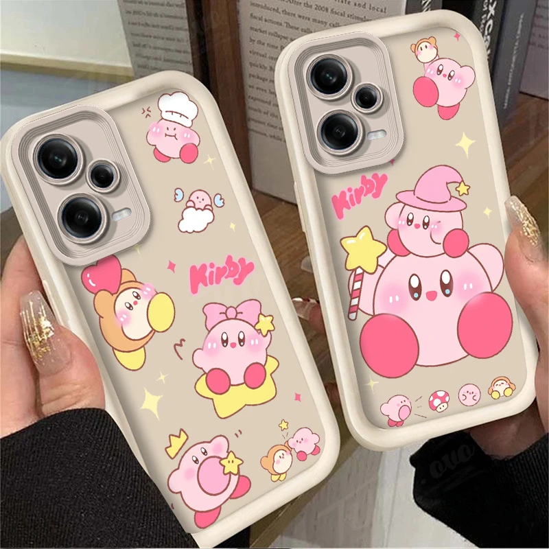 Lovely Stars K-Kirby Phone Case for Xiaomi Redmi Note 13 12 11 Pro Plus 12S 11S 10S 10 9 9S 8 12C 13C Shockproof Silicone Cover