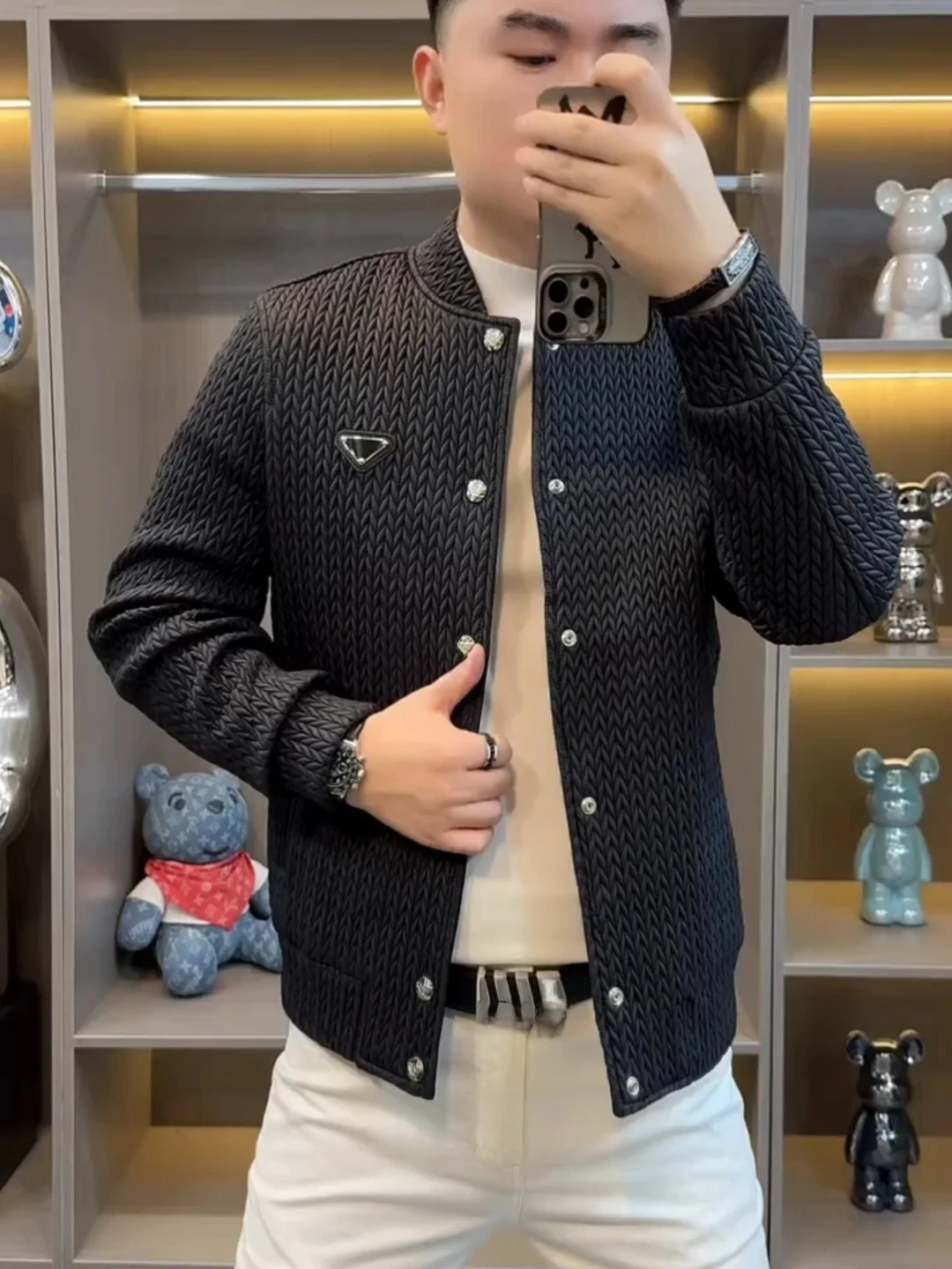 

Мужская тонкая хлопковая куртка с бейсбольным воротником, повседневная, универсальная, модная, осенне-зимняя, новинка, с антимикробной пропиткой