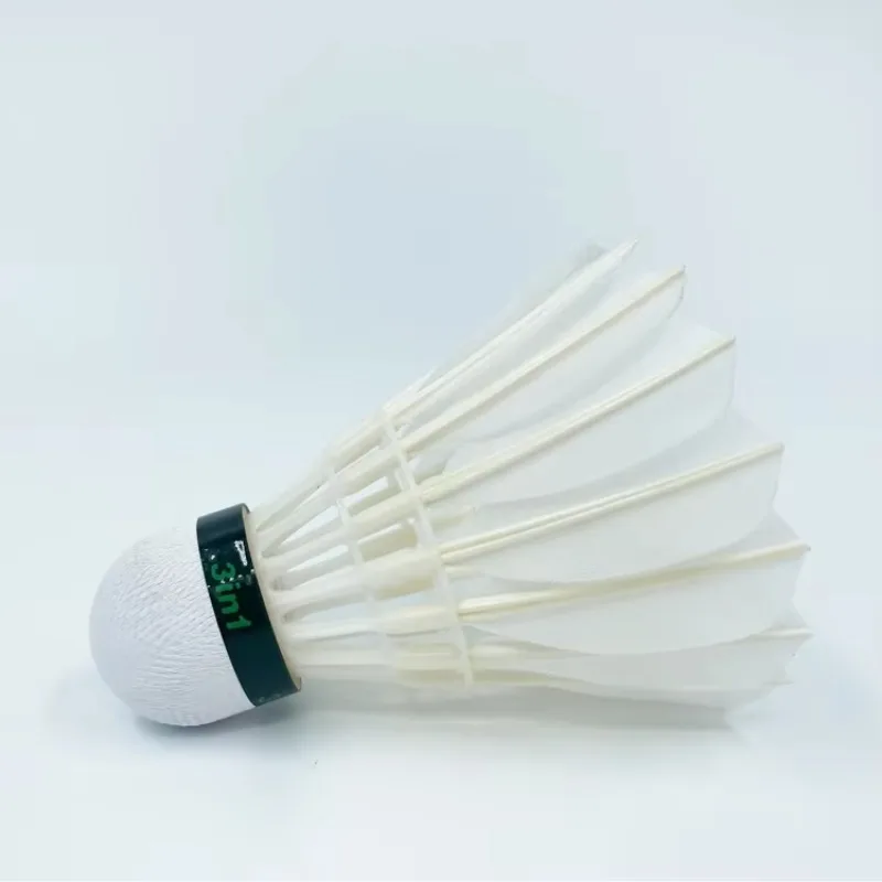 3in1 Hybrid 2 Layer Goose Feather Badminton Shuttlecock Durable Hot Sale For Club Training Matches