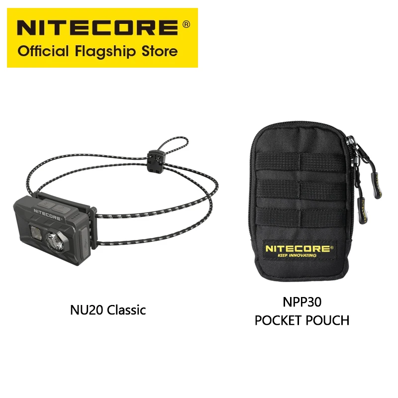 NITECORE NU20 Klassieke USB-C oplaadbare koplamp 38g Ultralichte koplamp voor backpacker Outdoor kamperen, trailrunning