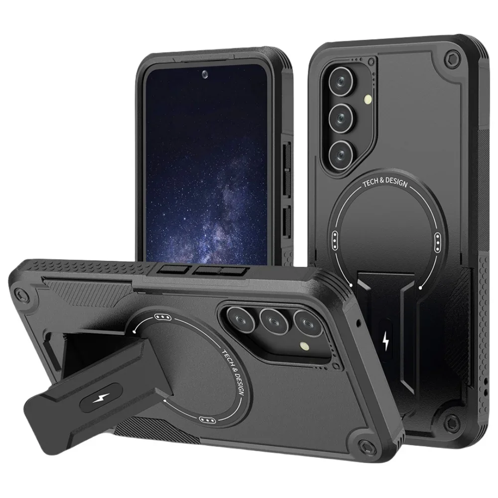 

Kickstand Hard Armor Protective Phone Case for Samsung Galaxy A17 S25 FE S24 Ultra plus A16 A56 5G A55 A36 A26 A15 A35 A54 A14