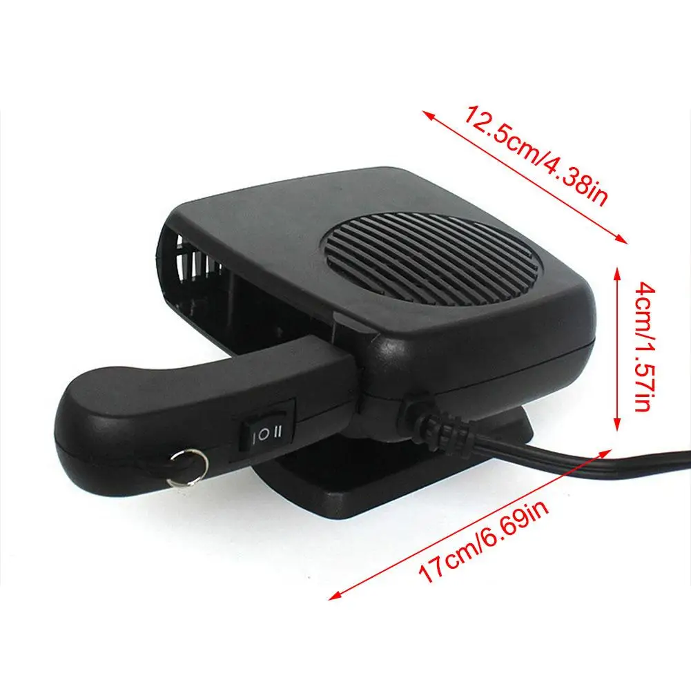 12V/24V 200W Portable Car Heater Fan Windshield Demister Defroster Cooling Heating 2 IN 1 Electric Fan For Cars Trucks