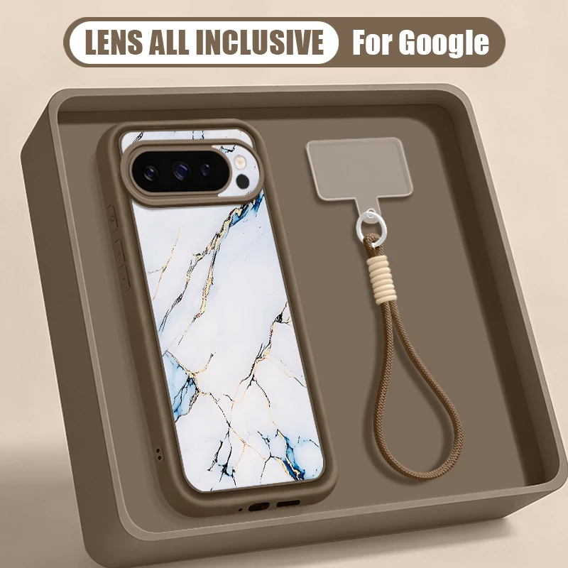 Shockproof Soft Phone Case For Google Pixel 10 9 8 7 Pro Pixel 9 10 Pro XL 7A 8A 9A Gradient Marble Pattern Silicone Back Cover