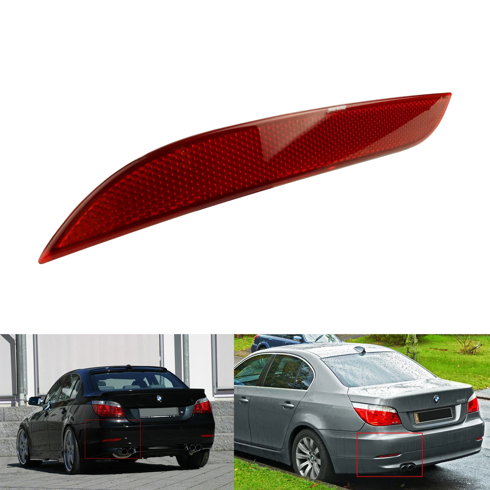 

Left SideRear Bumper Reflector No Light For BMW 5-Series E60 E61 520i 2003-2007